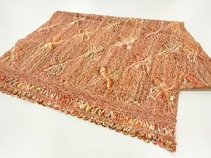 リボン刺繍花模様ショール